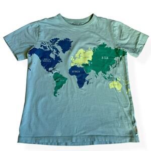 Crewcuts J.Crew Kids World Map Graphic Tee Large (10-11)